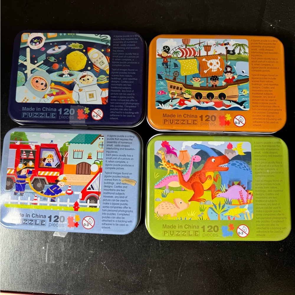 Kids Puzzles Four Sets - Picture 3 of 7